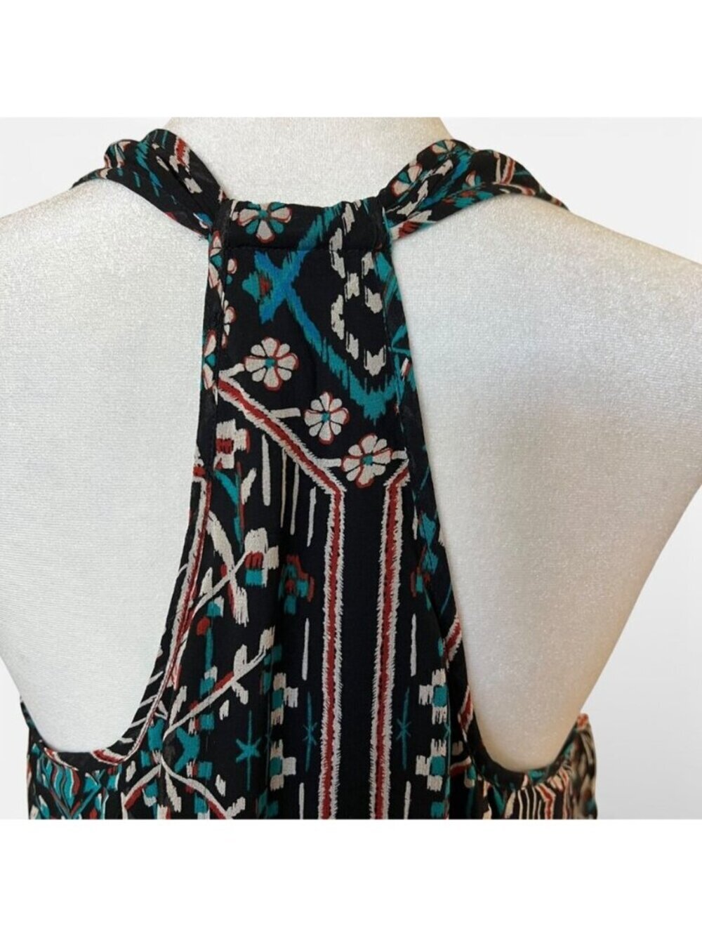Ella Moss Chic Racerback Tank Boho Geometric Print Top Sz M Flowy Resort - Picture 6 of 13
